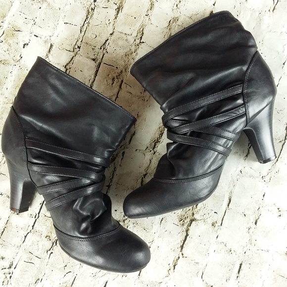 Xhilaration Faux Leather Vegan Slouchy Booties - Picture 2 of 6